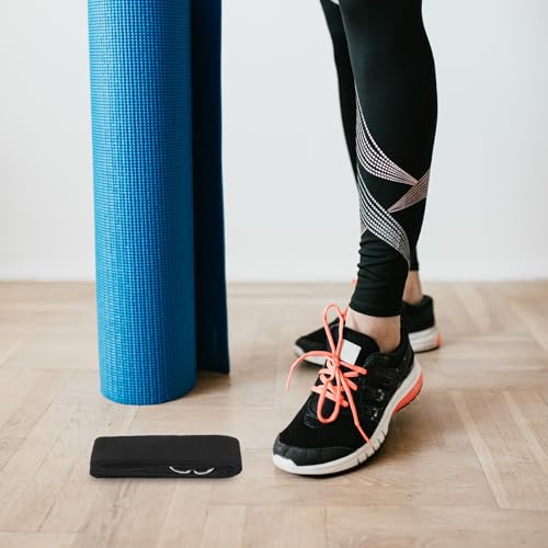 5pcs Adjustable Metal D-ring Non-elastic Exercise Strap Set Black Inelastic Bands for Pilates and Household Exercise Sturdy Assist Bands for Flexibility and Stretching Training