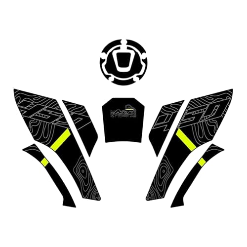Yellow Motorcycle Fuel Tank Protector Gas Tank Stickers Decals Compatible with CFMOTO Ibex 450 2025 2026, Enhanced Friction,Anti Scratch,Waterproof,CFMOTO Ibex 450 Accessories - color: Yellow