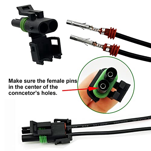 15 Kits 2 Pin Connector Weather Pack Connectors Kit Automotive Electrical Waterproof Connectors 2 Wire Connectors with 60pcs Shrink Tubing Kit (18-14 AWG) - size: 18-14AWG 15Set