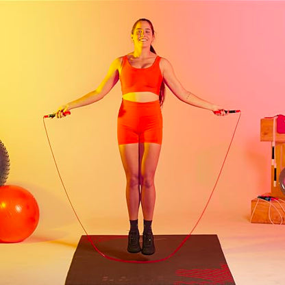 Elite Jumps Freestyle PVC Jump Rope Bundle, - color: Red