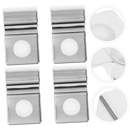 Ipetboom 3sets Stainless Steel Aquarium Clips 10mm Easy Install Tank Mounting Clip for Glass Cover 4pcs*3