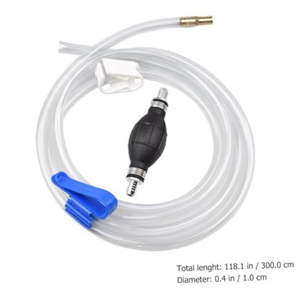 Alasum Manual Suction Hose Set for Car and Fish Tank, Practical Guide Oil Tube with Siphon Pump, Water and Fuel Transfer Hose for Diesel, Petrol, and Liquids