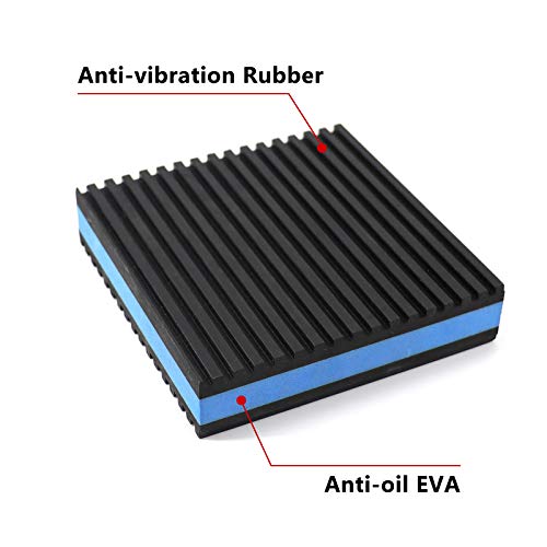 Rubber Anti-Vibration Isolator Pads,Heavy Duty Blue EVA Pad for Air Conditioner,Compressors,HVAC,Treadmills etc(2'' X 2'' x 7/8'') - size: 2'' X 2'' x 7/8''