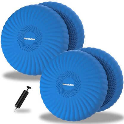 Wobble Cushion Core Balance Disc, Wiggle Seat with Inflation Pump - color: 2Blue