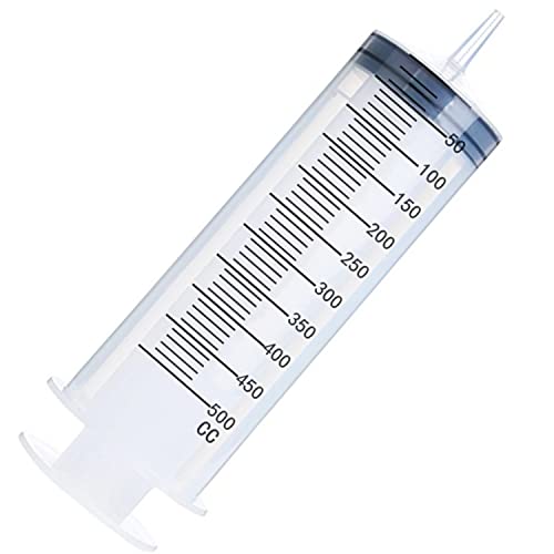 500ml/cc Large Plastic Syringe with Measurement for Scientific Labs, Garden Watering, Refilling and Filtration, pack of 1 - style: 500ML - 1 Pack