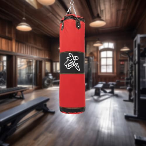 Punching Bag for Adults, PU Heavy Boxing Bag Set, Unfilled Heavy Punching Bag