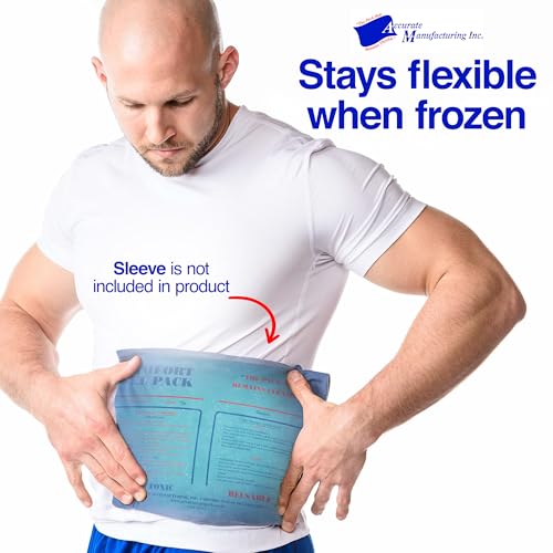 Flexible Reusable Gel Packs for Neck, Wrist, Arm, Back and Shoulder Pain Relief - Versatile Hot or Cold Gel Packs for Injuries, Sore Muscles or Toothache Pain Relief, Blue, 9" x 12", 1 Pack - size: 9"x12"- 1 Pack