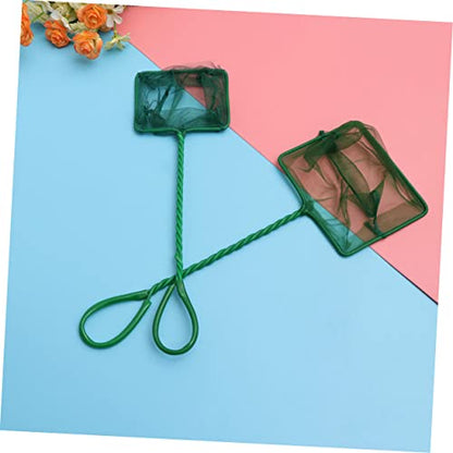 POPETPOP 5pcs Nylon Fish Net Set Soft Tear-Resistant Mesh for Aquariums Safe Catching Tool for Fish and Shrimp Handle Aquarium Accessory