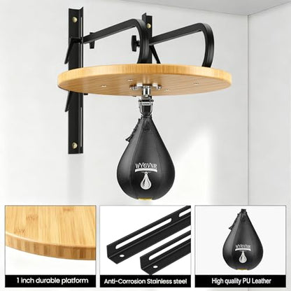 Adjustable Speed Bag Platform Kit with Speed Punching Bag, Speed Bag Swivel for Boxing Training, Workout