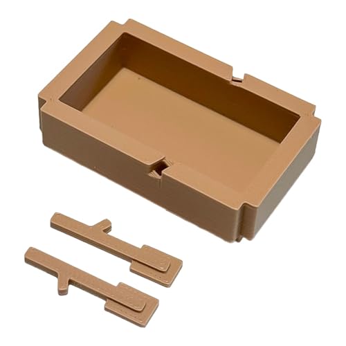 Floating Wooden Boat Styled Tank Decor – Block Game Themed Floating Ornament for Aquariums & Terrariums (Brown)