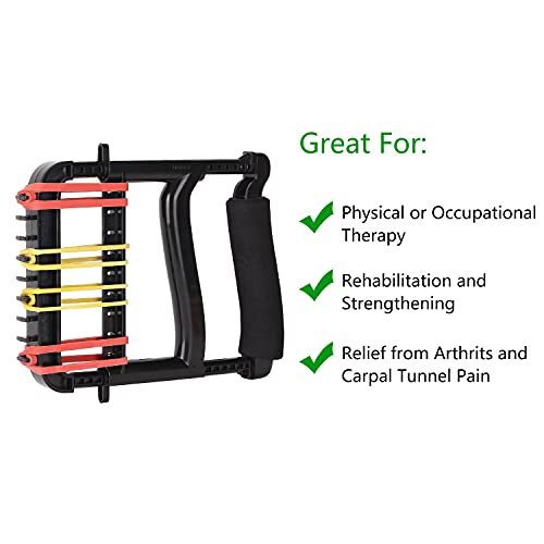 YPCBYNBS Hand Exerciser,Finger Exerciser and Hand Strengthener for Hands,Finger,Wrist,Forearms and Thumbs Therapy,Black