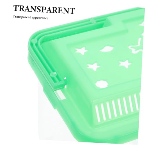 TOYANDONA Portable Handheld Aquarium Box for Betta Fish Turtles and Small Pets Clear Plastic Mini Fish Tank Habitat for Travel and Feeding Versatile Reptile Cage with Modern Design