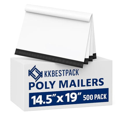 Poly Mailers Shipping Envelope Self Sealing Bags (14.5x19 500pcs) - size: 14.5" x 19" 500pcs