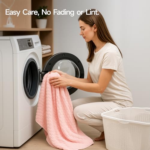 REDKISS 4 Pack Microfiber Bath Towels, Quick Dry, Super Soft, 27"x55" - color: Pink+yellow, size: 27"x55" Bath Towels