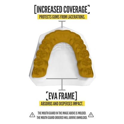 2 Pack Nxtrnd Classic Mouthguard, Custom Fit Sports Mouthpiece for Football, Boxing, MMA, Basketball, Hockey, Lacrosse, Youth & Adult (Gold) - color: Gold