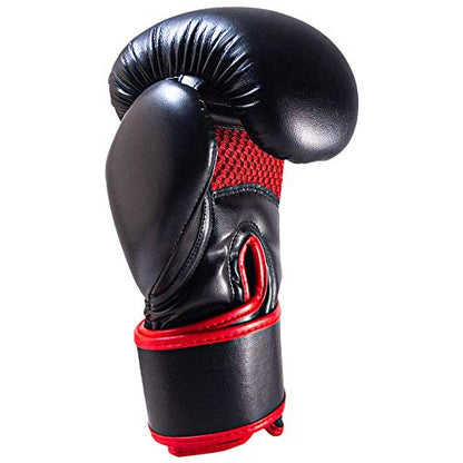 Revgear Premier Boxing Gloves, Kickboxing, Training Sessions with Speed Bag - color: Red/Black, size: 14 OZ