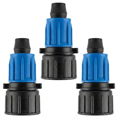 Drip Irrigation Tubing Hose Connector: 3 Pack 3/4" to 1/2" Irrigation Faucet Hose Adapter,3/4 Inch Garden Faucet Drip Irrigation Parts - size: 1/2 inch Tubing Connector*3