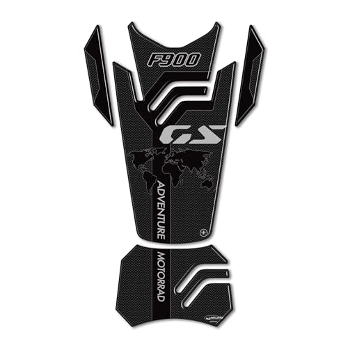 labelbike - 3D Sticker Motorcycle Tank Pad Protection and Decoration in Resin Compatible with BMW F 900 GS Adventure - Carbon Black Grey