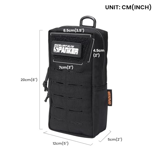 EXCELLENT ELITE SPANKER Tactical MOLLE Pouch EDC Utility Pouches Gadget Organizer Phone Holder Waist Bag Tool Pouch - color: Black