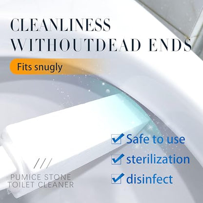 Kadden 2 Pack Toilet Cleaner Hard Water Build up Remover with Ergonomic Handle, Pumice Stone Cleanning Tool Stain Hard Water Ring Cleaner for Toilet, Pool, Bathroom, Sink - style: White Long Handle