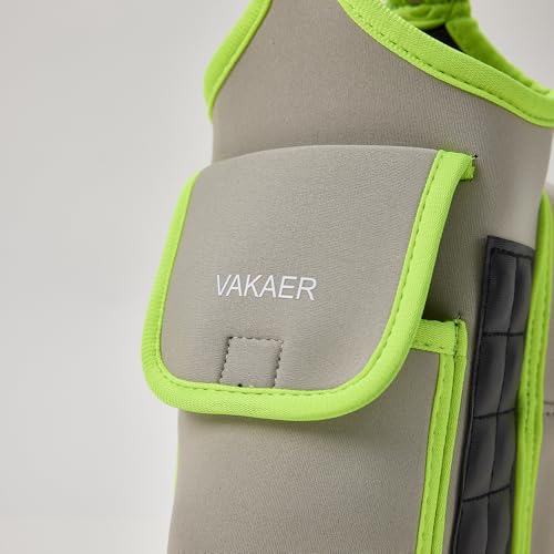 VAKAER Magnetic Gym Bag, Water Bottle Carrier Holder with Phone Pocket & Adjustable Strap,10 Ultra-Strong Magnets Stick to Fitness equipment, Workout Accessories Pouch for Women & Men (Light Grey) - color: Light Grey