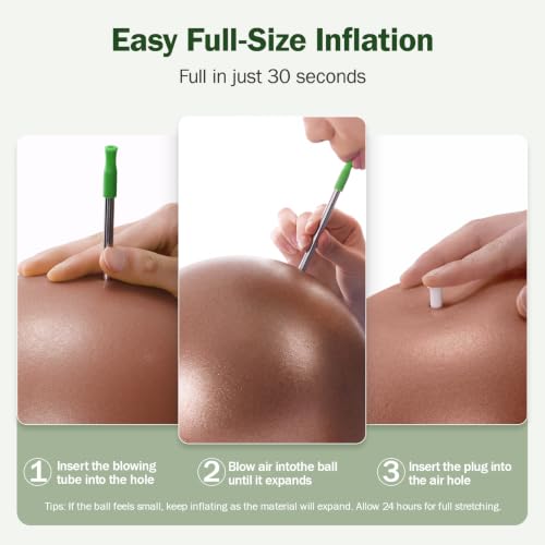 Slim Panda Pilates Ball 9 Inch - Small Mini Yoga Core Exercise Ball
