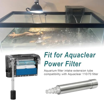 Aquarium Filter Intake Extension Tube, Intake Tube Compatibility with Aquaclear Power Filter 70 110, Aquarium Filter Pickup Tube Keeps Water Crystal Clear, Replacement Tube Aquarium Filter Accessories