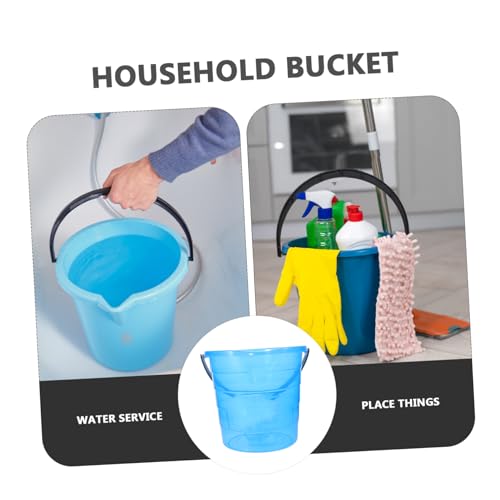 minkissy Portable Plastic Water Bucket with Handle for Home Use Durable Multipurpose Cleaning Bucket for Dormitory Bathing and Storage Needs