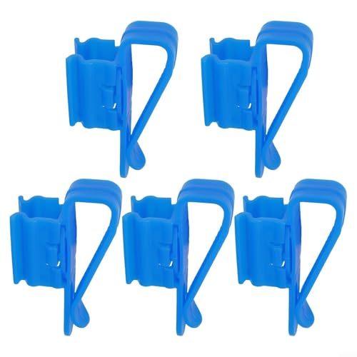 5Pcs Aquarium Hose Holder Clips, ABS Fish Tank Water Pipe Clamp Mounting for 8-16mm Diameter Tubing, Secure Grip Fixture for Aquarium Maintenance(blue) - color: blue