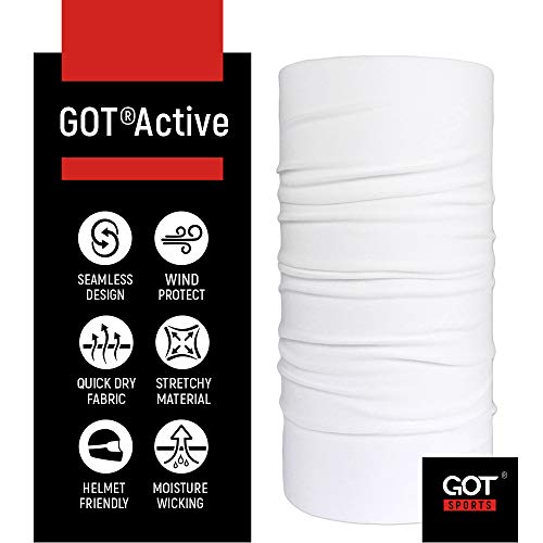 Fishing Face Mask Neck Gaiter - UV Sun Protection Cover for Men Women - color: White