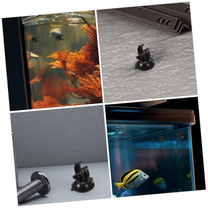 Yardwe 12pcs Aquarium Suction Cups with Clips for Fish Tank Hose Tubes Replacement Holders for Pump and Heater Black Suction Clip Organizers for Air Hose Accessories