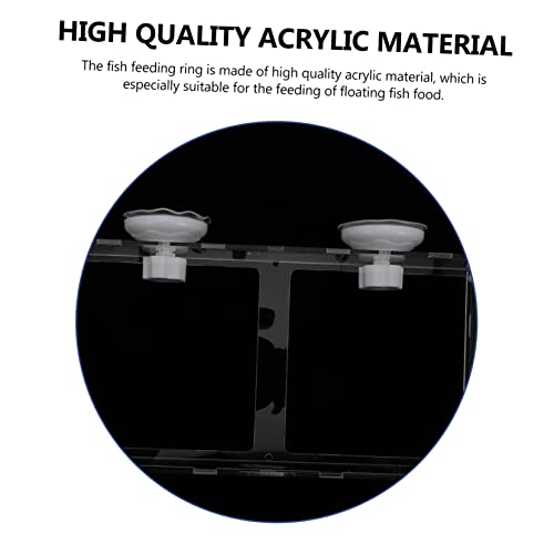 Happyyami 1pc Fish Tank Feeding Ring Aquarium Feeding Tool Aquarium Food Container Worm Feeder for Aquarium Automatic Fish Feeders Fish Tank Feeder Feeding Circle Sucker Fish Food Acrylic