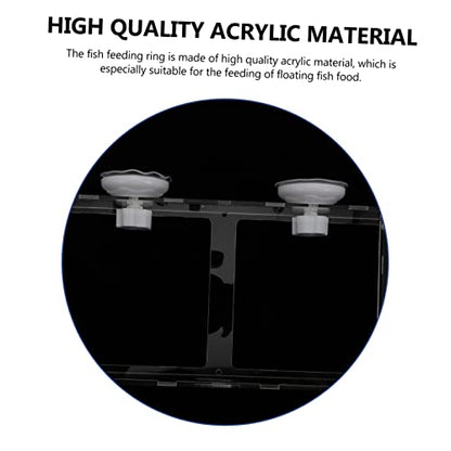 Happyyami 1pc Fish Tank Feeding Ring Aquarium Feeding Tool Aquarium Food Container Worm Feeder for Aquarium Automatic Fish Feeders Fish Tank Feeder Feeding Circle Sucker Fish Food Acrylic