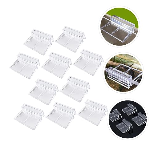Abaodam 10pcs Acrylic Support Frames for Fish Tank Cover Durable Brackets for Glass Stable Clips for Aquarium Lid Convenient Support Rack for Fish Tanks