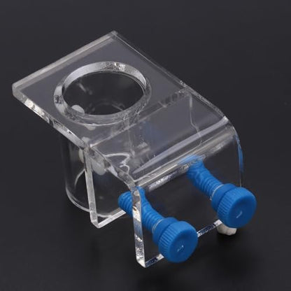 Water Pipes Fixture Transparent Acrylic Aquarium Tube Holder Leak-Proof Mounting Bracket with Screws for Fish Tank Organization(Single Hole Fixture) - style: Single Hole Fixture