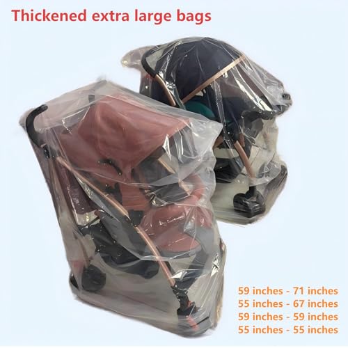 Extra Large Storage Bags, Clear Plastic, Thickened Dust-Proof, 59x71 Inch, for Furniture, Luggage, Industrial Equipment, Commercial Use, 5 Count,Extra large moving bags,150cm x 180 cm