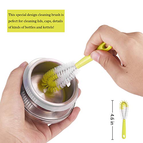 ALINK 8-Pack Bottle Cleaning Brush Set - Long Bottle Cleaner for Washing Beer/Wine Narrow Neck Bottles, Hummingbird Feeder, Sport Well, Plus Kettle Cleaner, Straw Brush