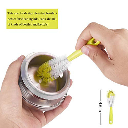 ALINK 8-Pack Bottle Cleaning Brush Set - Long Bottle Cleaner for Washing Beer/Wine Narrow Neck Bottles, Hummingbird Feeder, Sport Well, Plus Kettle Cleaner, Straw Brush