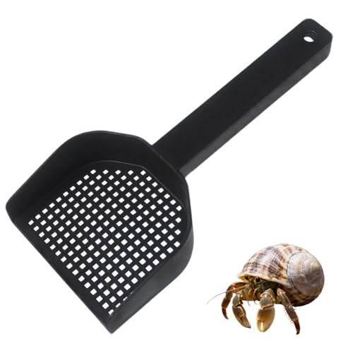 Tsangbaby Hermit Crab Litter Scooper Reptile Poop Scooper Mesh Reptile Litter Cleaner Scoopers Terrarium Sand Rabbit Pooper Lifter for Sand Bedding, Hanging Handle Poop Scoopers