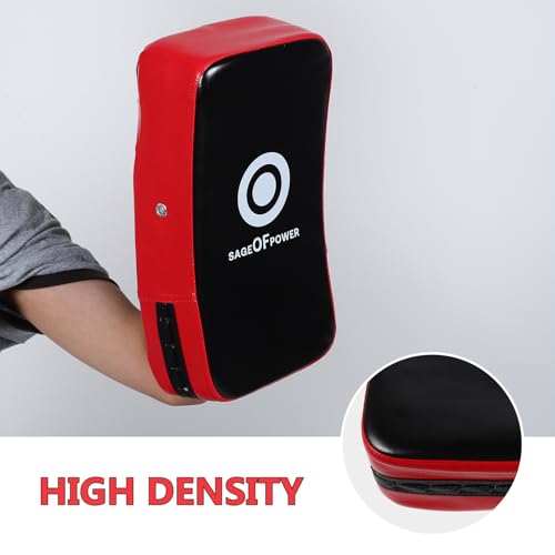 Curved Kickboxing Training Pad for Boxing and Taekwondo, Red