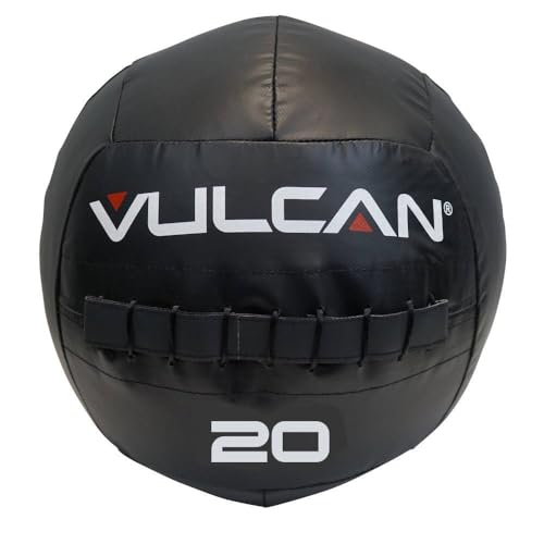 VULCAN Soft Medicine Ball – Durable High-Performance Weighted Exercise Ball for Core Workouts, Wall Ball Throws, Squats, and Partner Drills | Ideal for Home Gym and Functional Fitness Training - style: 18 lb Medicine Ball