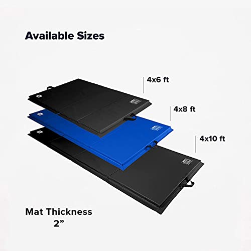We Sell Mats Folding Exercise Mat - 2" Thick X-Large 4x8' - color: Blue