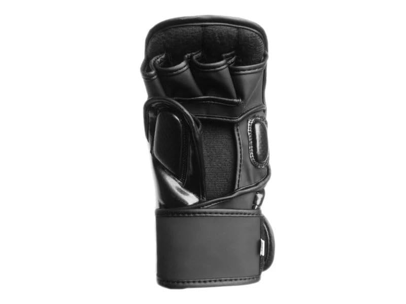 MMA Sparring Gloves with Extra Knuckle Padding, Leather Training Gloves for Grappling, Kickboxing & MMA Training - size: Medium