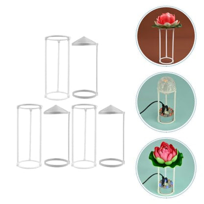 6Pcs Humidifier Splash Guard Set for Fish Tank and Rockery Fountain, Portable Plastic Splash Guards with 3-Column and Simple Canopy Designs, Water Mist Barrier for Home and Pond