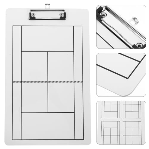Tennis Coaching Supplies Dry Erase Competition Board Whiteboard Clipboard for Strategy