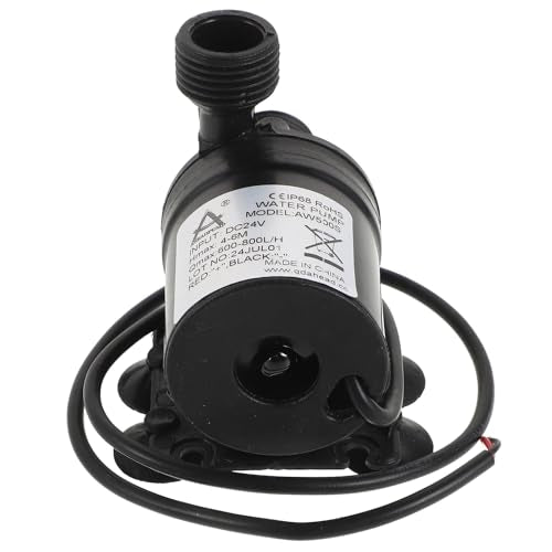 KALLORY Dc 24v Submersible Water Pump with Stainless Steel Shaft and Suction Cup, Miniature Pressurized Aquarium and Fountain Circulation Pump for Home Irrigation and Rainwater Transfer