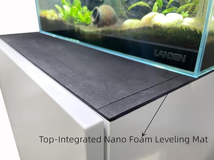 Aquarium Wooden Stand and Cabinet for up to 30 Gal Tank,W23.6xD17.7xH33.9in(60X45x86cm), Matte Black Painted(Stand Only)