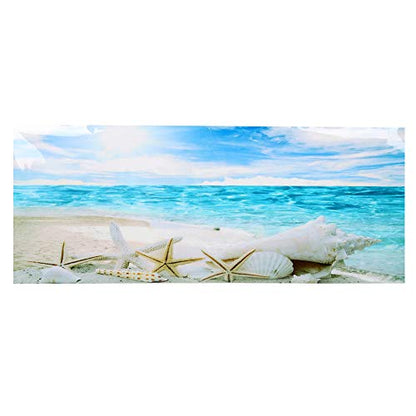 Aquarium Background Poster Decorative PVC Sticker, Fish Tank Decor Sticker with Lifelike Ocean Scene, Non - Film for Freshwater Saltwater (61 * 41cm)