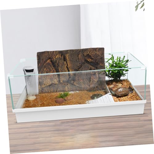 GANAZONO 2pcs Pu Aquarium Background Boards for Turtle Tank and Terrarium Lightweight Decorative Backdrop for Fish Tank Easy Placement and Natural Look