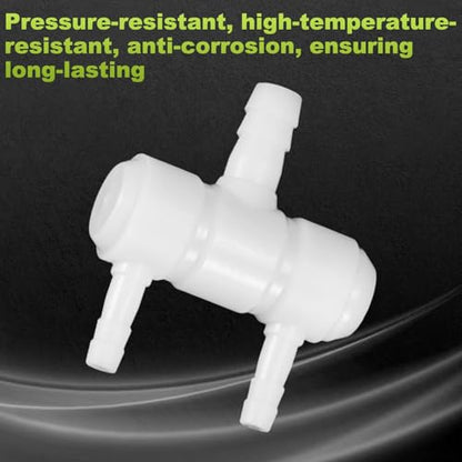 M METERXITY 8-Pack Rake-Shaped Hose Joint Air Discharge Diverter, 2-Way Outlet Barb Hose Fitting Connector for Agricultural Irrigation, Pressure Resistance [Transparent] - style: 2 Way